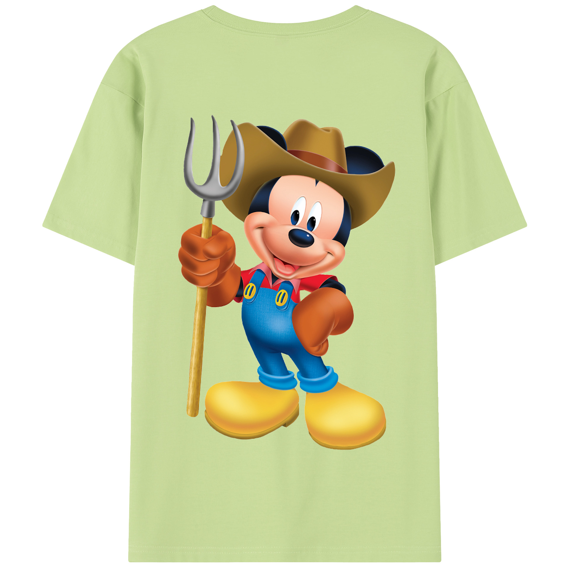 （画像用） ミッキーマウス Mickey Mouse 綿100％半袖Tシャツ（背面プリント）